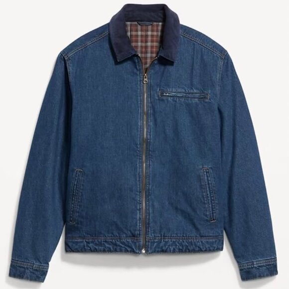 XXL Flannel-Lined Jean Jacket Old Navy - Picture 1 of 3